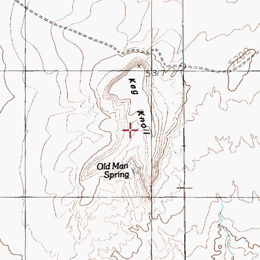 Topographic Map of Keg Knoll, UT
