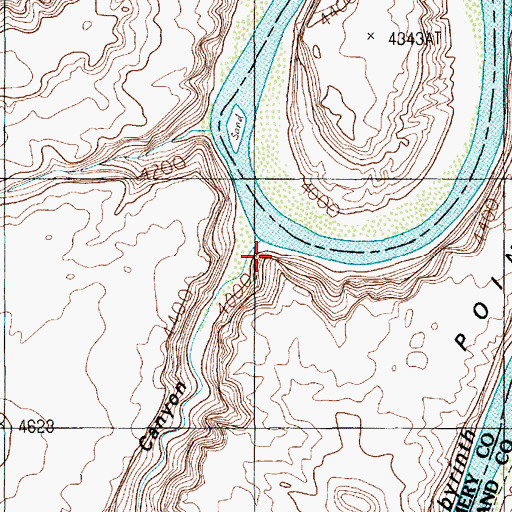 Topographic Map of Keg Spring Canyon, UT