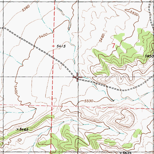 Topographic Map of Keg Spring Canyon, UT