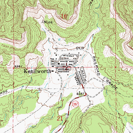 Topographic Map of Kenilworth, UT