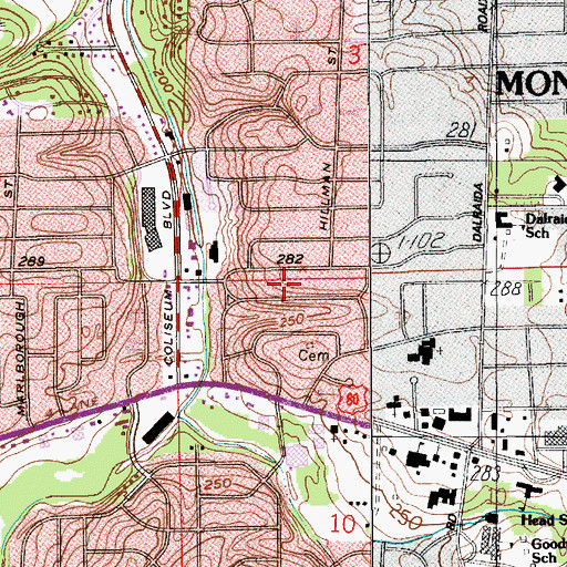 Topographic Map of Wareingwood, AL