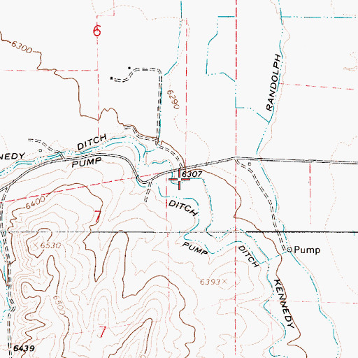 Topographic Map of Kennedy Ditch, UT