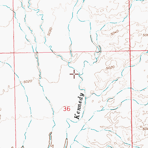 Topographic Map of Kennedy Wash, UT