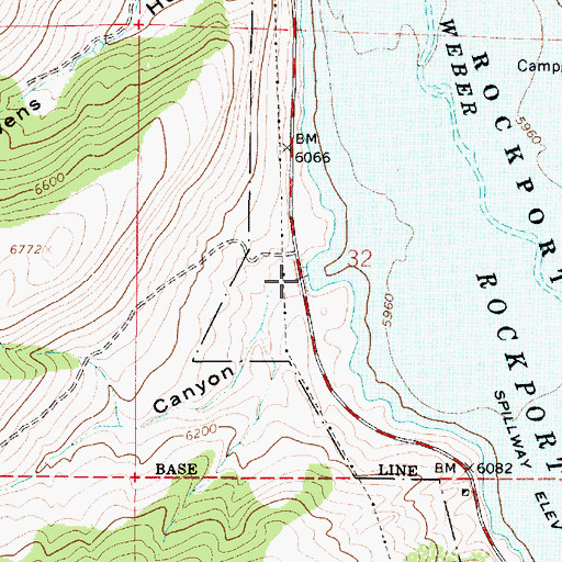 Topographic Map of Kent Canyon, UT