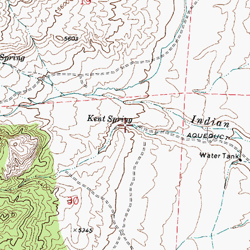 Topographic Map of Kent Spring, UT