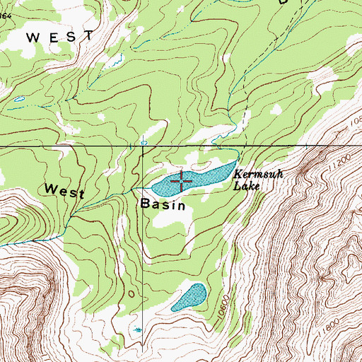 Topographic Map of Kermsuh Lake, UT