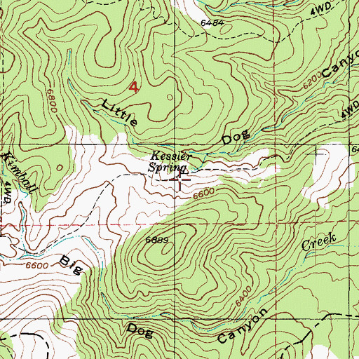 Topographic Map of Kessler Spring, UT