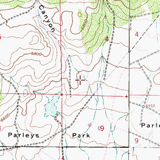 Topographic Map of Kimball Canyon, UT