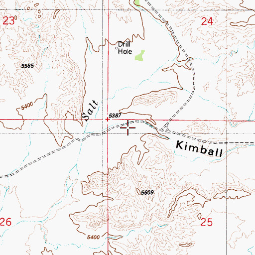 Topographic Map of Kimball Draw, UT