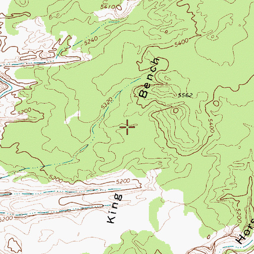 Topographic Map of King Bench, UT