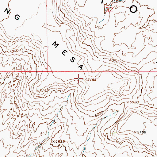 Topographic Map of King Mesa, UT