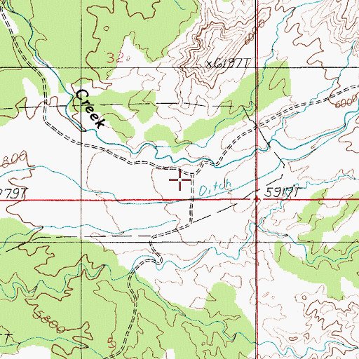 Topographic Map of King Ranch, UT