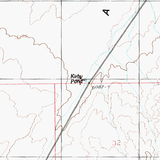Topographic Map of Kirby Pond, UT