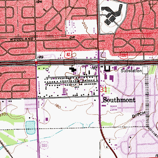Topographic Map of Weeping Mary Zion Methodist Church, AL