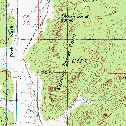Topographic Map of Kitchen Corral Point, UT