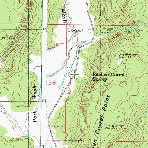 Topographic Map of Kitchen Corral Spring, UT