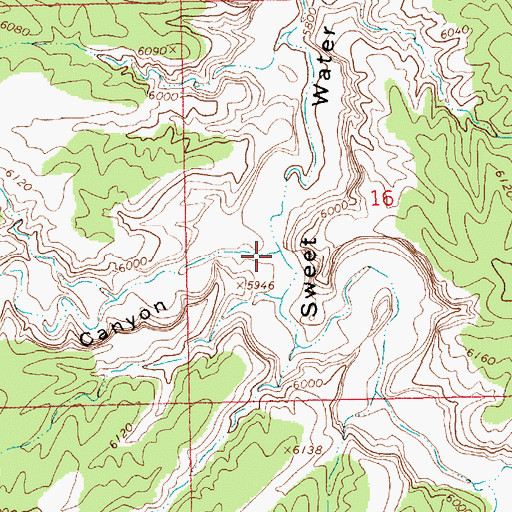 Topographic Map of Klondike Canyon, UT
