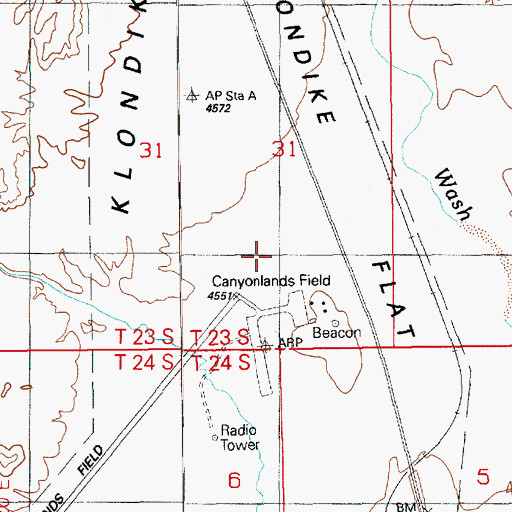 Topographic Map of Klondike Flat, UT