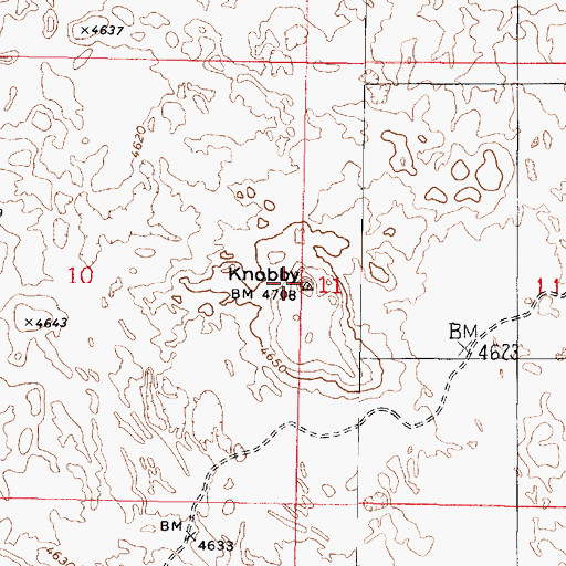 Topographic Map of Knobby, UT
