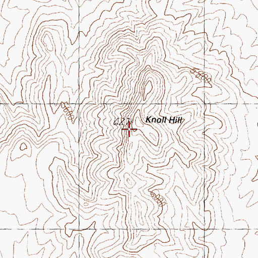 Topographic Map of Knoll Hill, UT