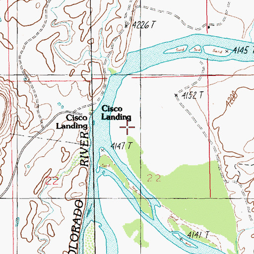 Topographic Map of Knowles Ranch, UT