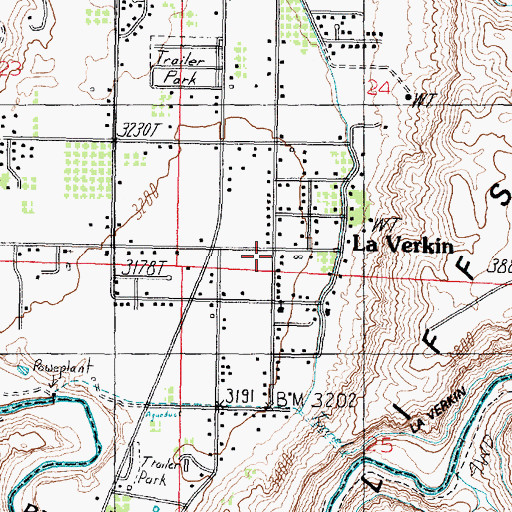 Topographic Map of LaVerkin, UT