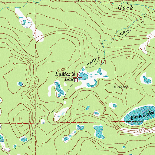 Topographic Map of LaMarla Lake, UT