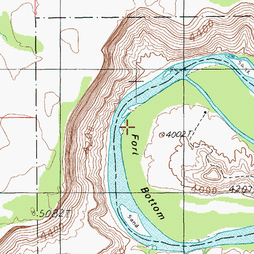 Topographic Map of Labyrinth Canyon, UT