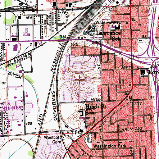 Topographic Map of Western Hills, AL