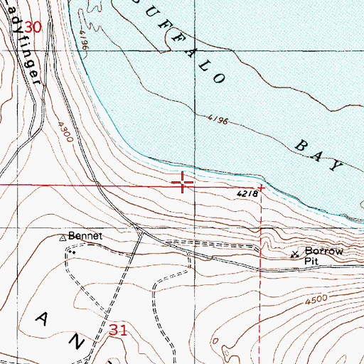 Topographic Map of Ladyfinger Springs, UT