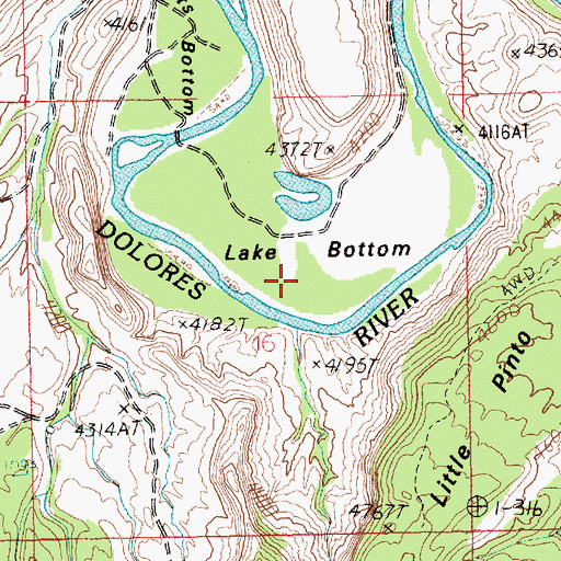 Topographic Map of Lake Bottom, UT