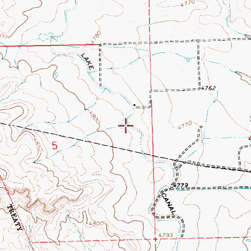Topographic Map of Lake Canal, UT