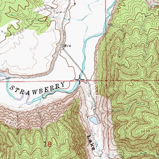 Topographic Map of Lake Canyon, UT