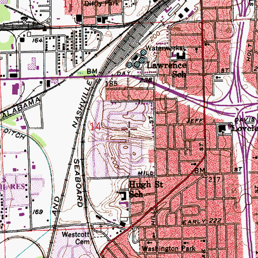 Topographic Map of Western Hills Park, AL