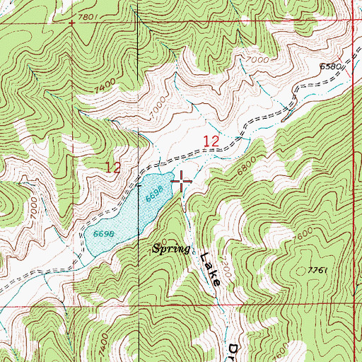 Topographic Map of Lake Draw, UT