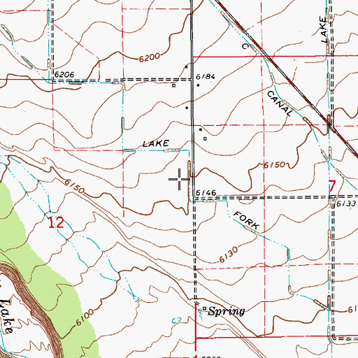 Topographic Map of Lake Fork Canal, UT