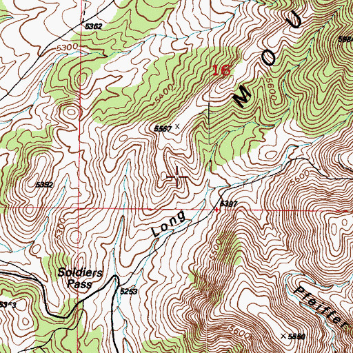 Topographic Map of Lake Mountains, UT