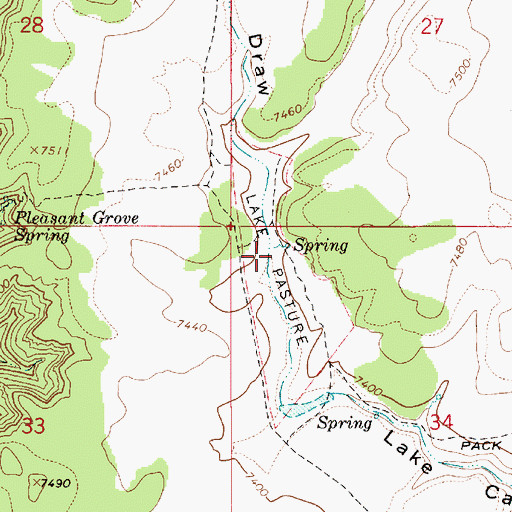 Topographic Map of Lake Pasture, UT