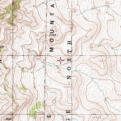 Topographic Map of Lakeside Mountains, UT