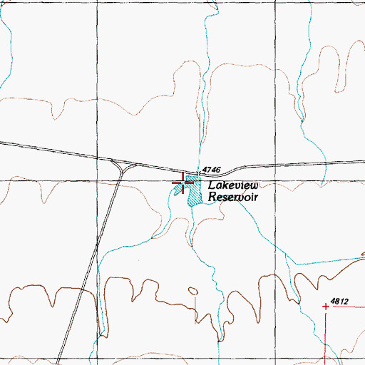 Topographic Map of Lakeview Reservoir, UT