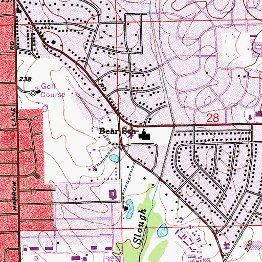 Topographic Map of Westminster Church, AL