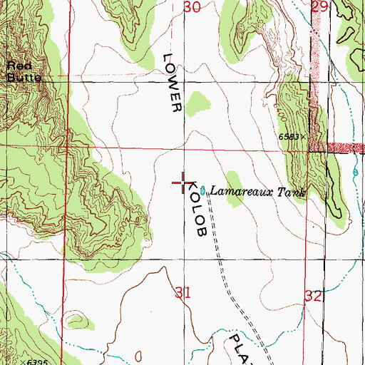Topographic Map of Lamareaux Tank, UT