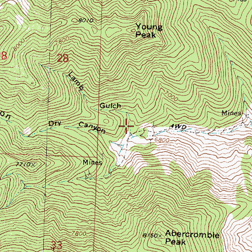 Topographic Map of Lamb Gulch, UT