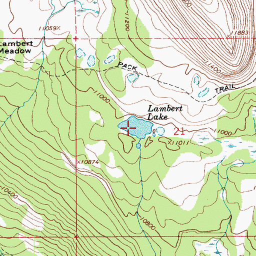 Topographic Map of Lambert Lake, UT