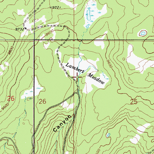 Topographic Map of Lambert Meadow, UT