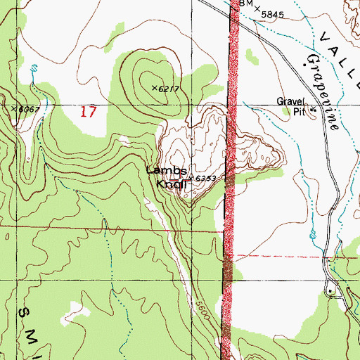 Topographic Map of Lambs Knoll, UT