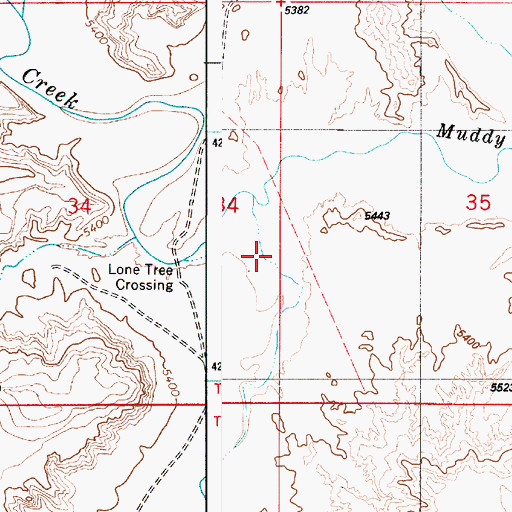 Topographic Map of Lane Tree, UT