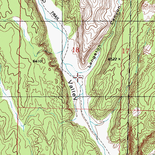 Topographic Map of Langston Canyon, UT