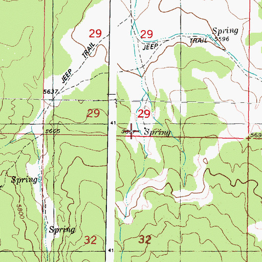 Topographic Map of Langston Willow Spring, UT