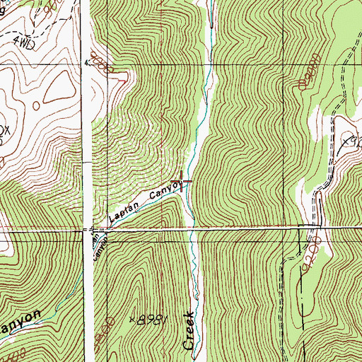Topographic Map of Laplan Canyon, UT